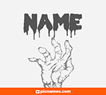 your name in zombie letters